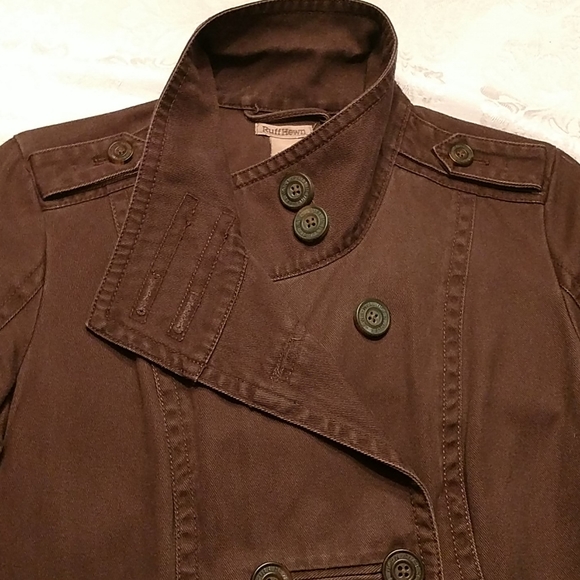 Ruff Hewn ladies double breasted brown jacket, Med - Picture 5 of 12